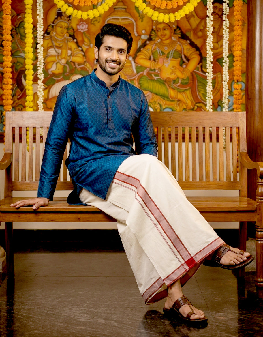 Capricorn- Single White Dhoti