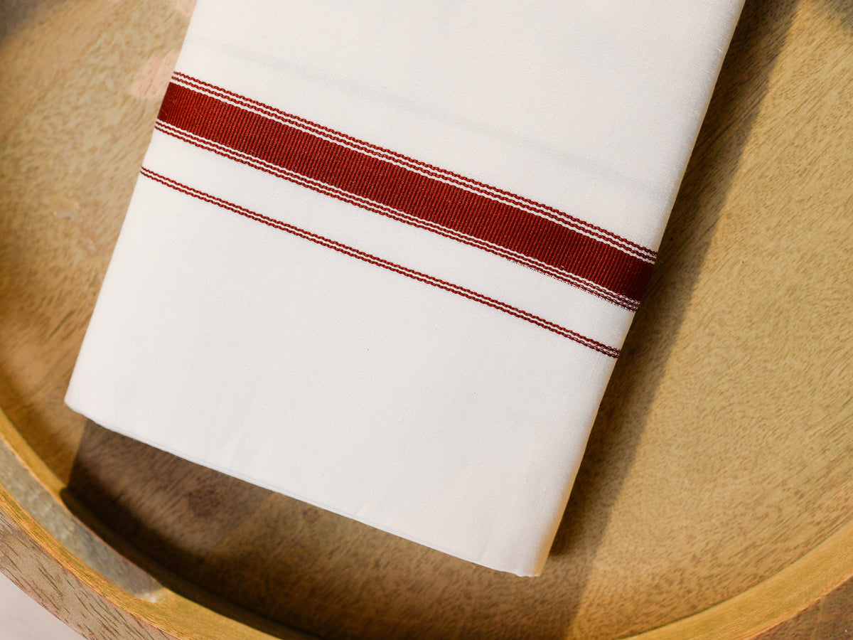 Aries- Single white Dhoti