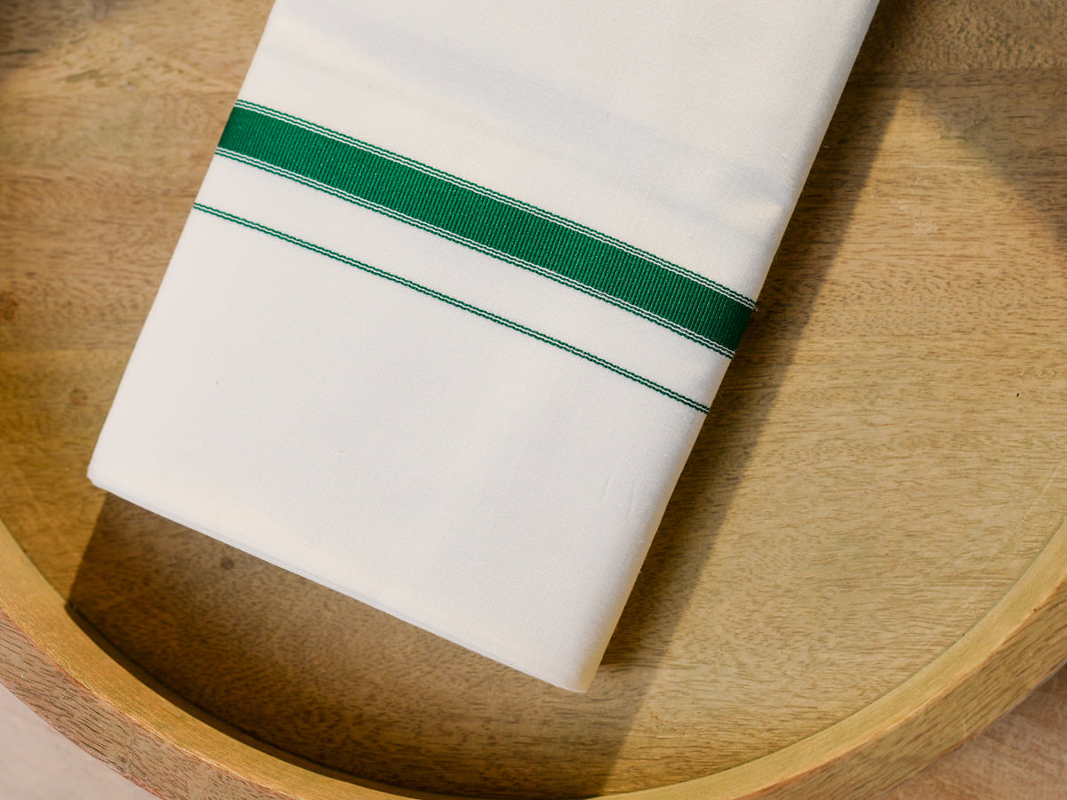 Aries- Single white Dhoti